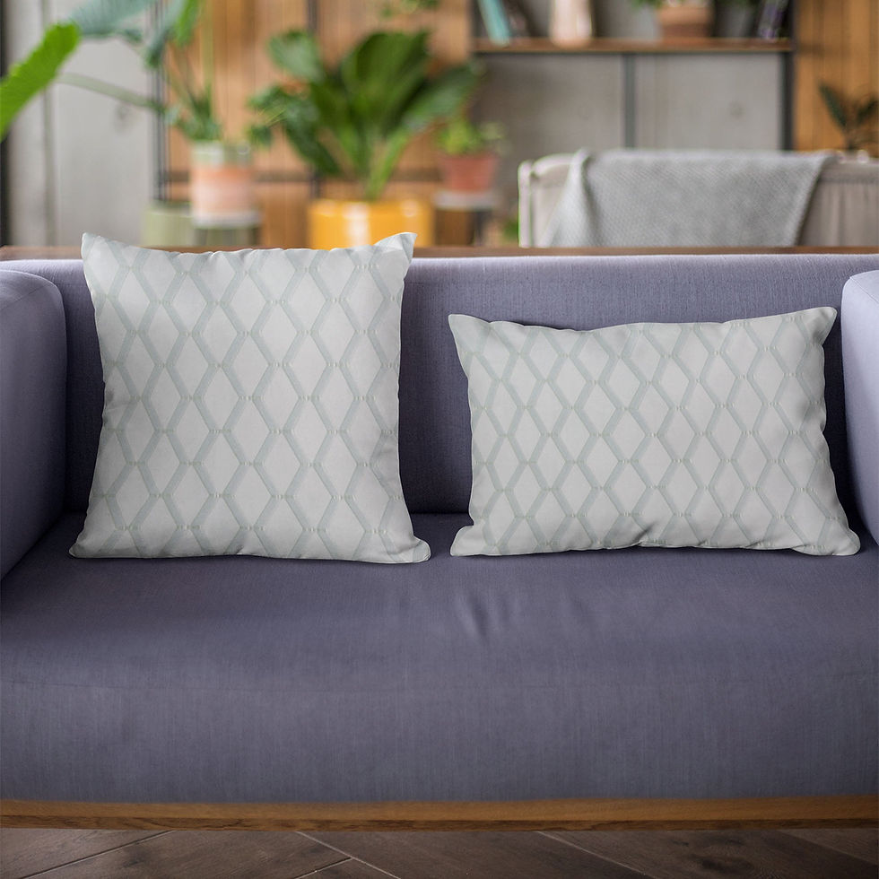 縮圖：Plutus Silver Diamond Shiny Fabric With Embroydery Luxury Throw Pillow