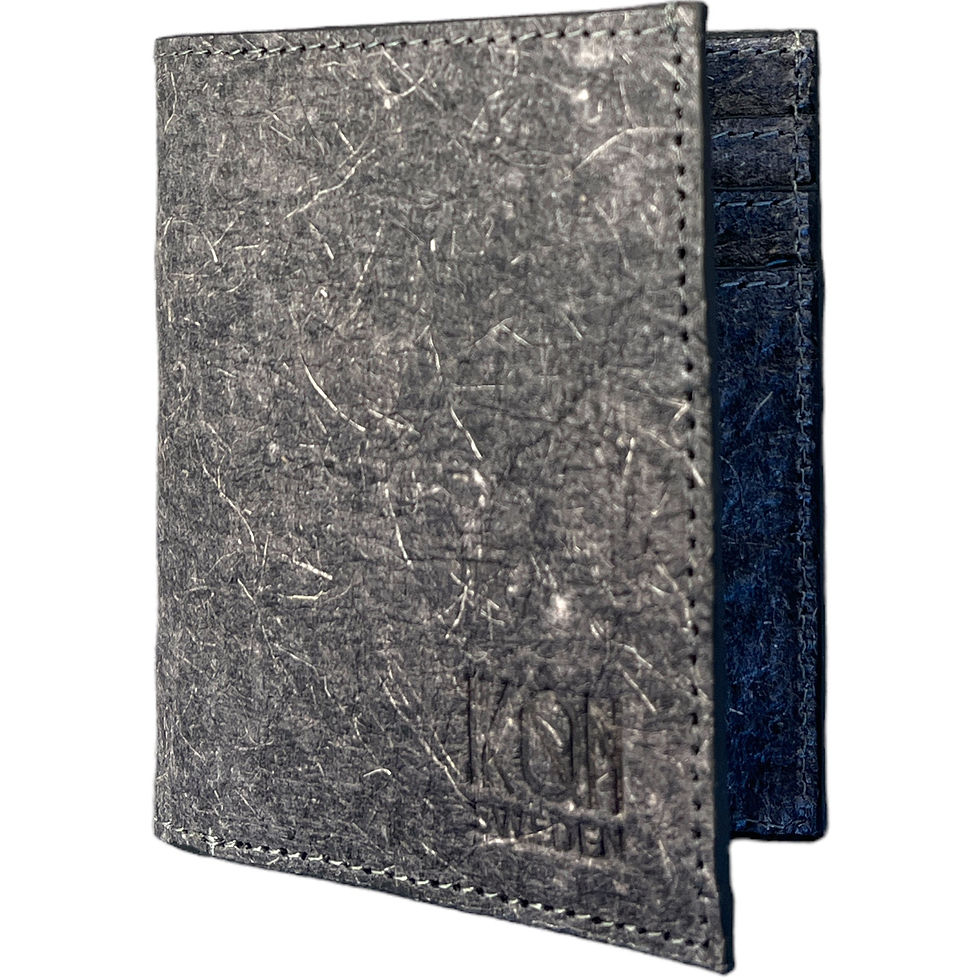 Coconut Leather Classic Wallet - Dark Grey