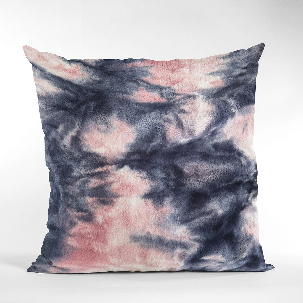 縮圖：Plutus Pink Navy Fureal Animal Faux Fur Luxury Throw Pillow