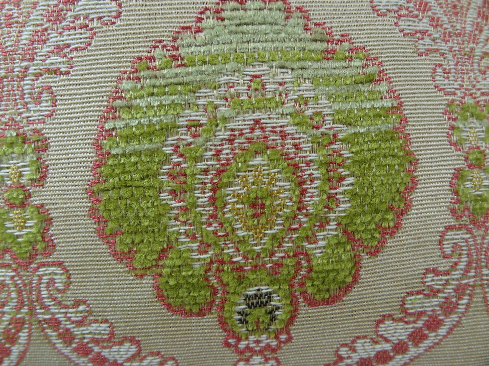 Thumbnail: Tulip Garden Pink and Green Handmade Luxury Pillow
