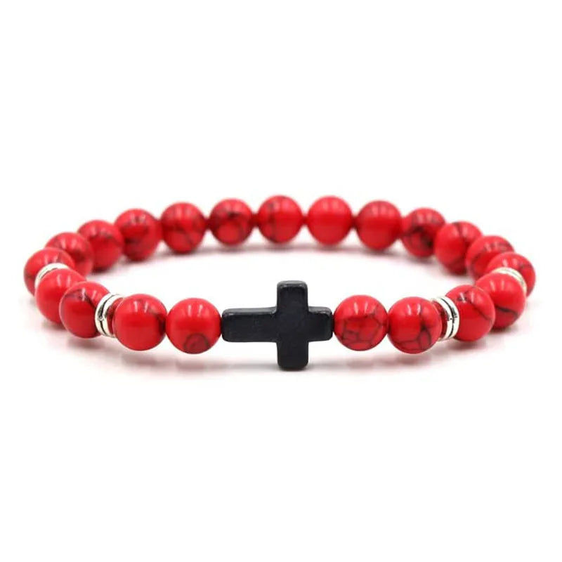 縮圖：Men's Prayer Onyx Meditation Beads Bracelets