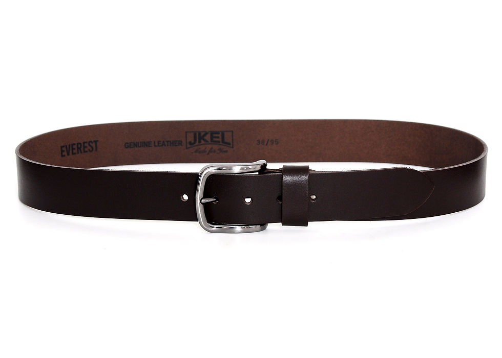 Thumbnail: Everest Brown Leather Veg Tanned Men Belt