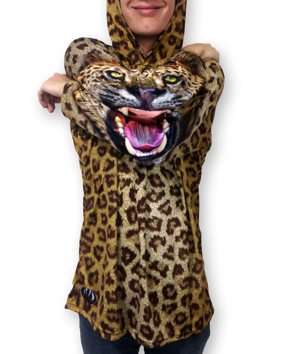 Thumbnail: LEOPARD Hoodie Chomp Shirt by MOUTHMAN®