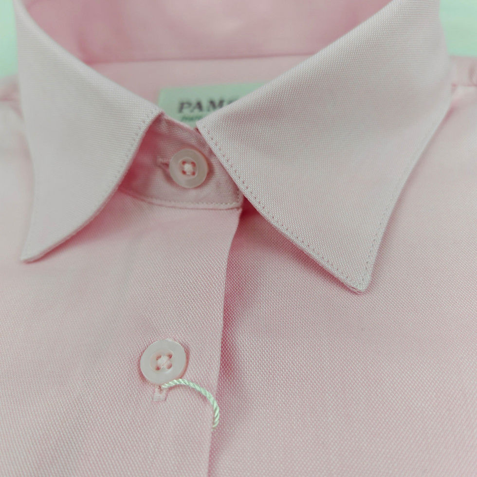 Thumbnail: Women's Fitted Pink Oxford Shirt