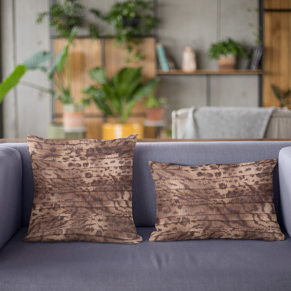 Thumbnail: Plutus Brown Luxe Lash Animal Faux Fur Luxury Throw Pillow