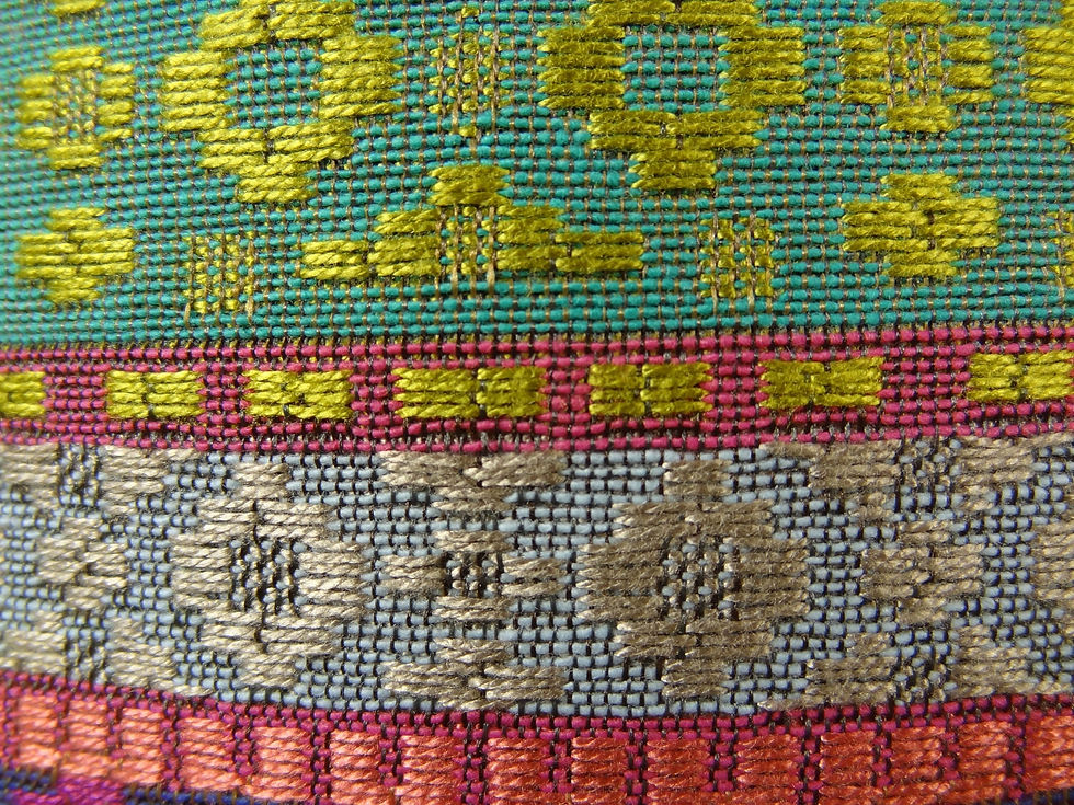 Miniature : Avalanche Magenta Green and Blue Handmade Luxury Pillow