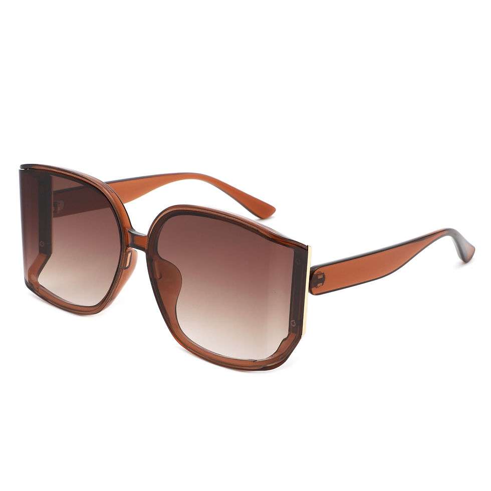 Thumbnail: Jolt - Oversized Butterfly Square Curved Lens Sunglasses