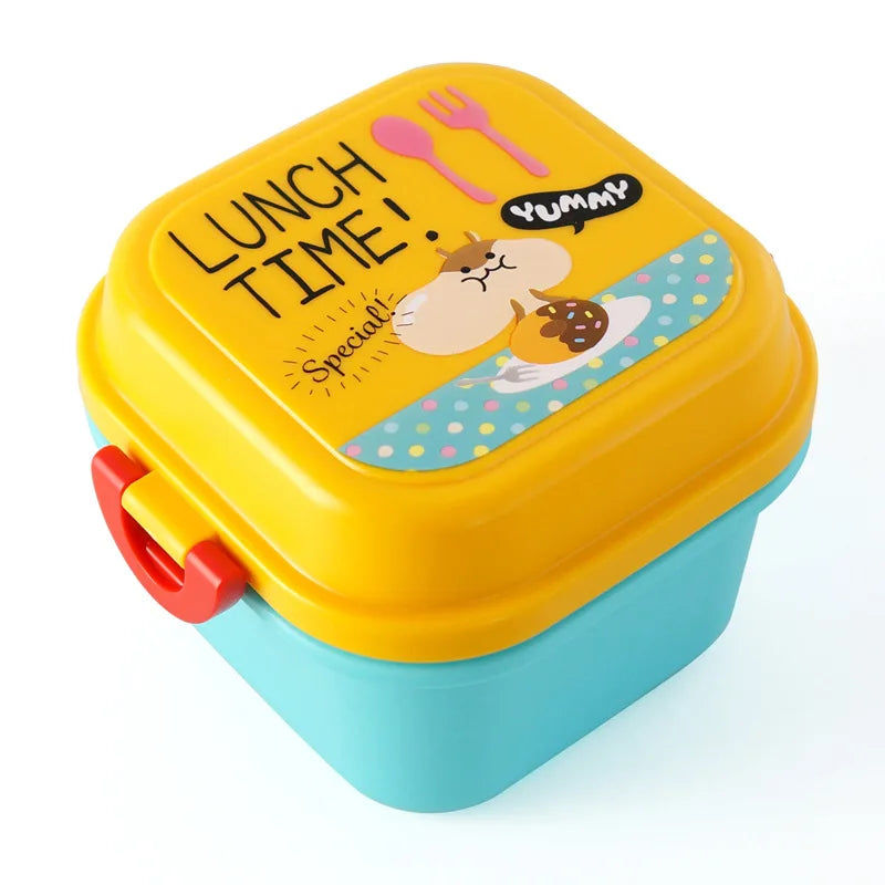 Thumbnail: Cartoon Healthy Plastic Lunch Box – Microwave & Oven Safe Bento Box for Kids, Fo
