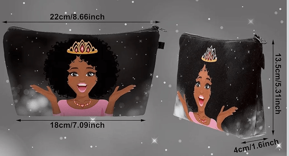 Thumbnail: Melanated Women Cosmetic Bag — Afrocentric & Affirmation Styles