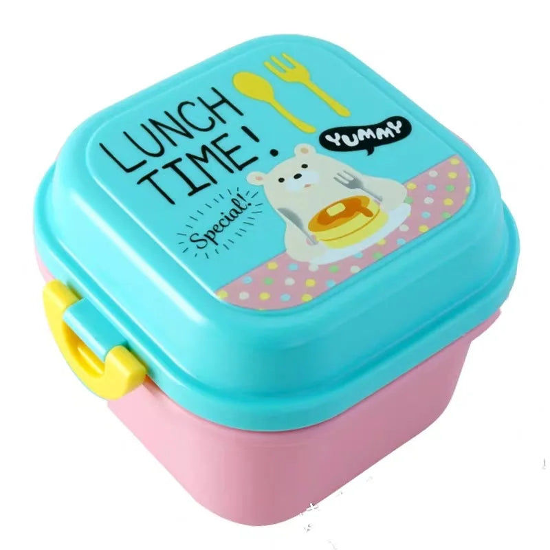 Thumbnail: Cartoon Healthy Plastic Lunch Box – Microwave & Oven Safe Bento Box for Kids, Fo
