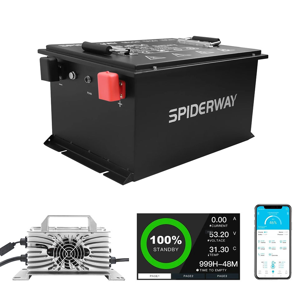 縮圖：48V 105Ah LiFePO4 Lithium Ion Battery Golf Cart Built-in Smart 200A BMS 6000+ Cy