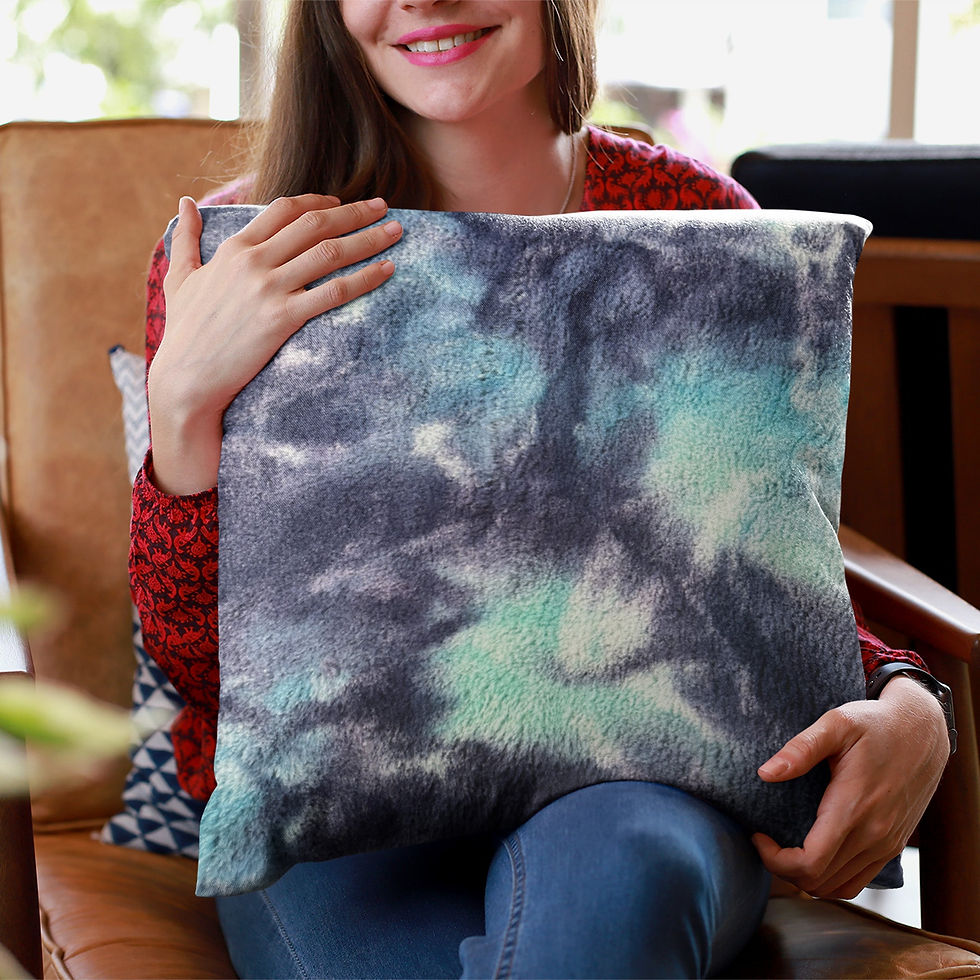 Thumbnail: Plutus Blue Fureal Animal Faux Fur Luxury Throw Pillow