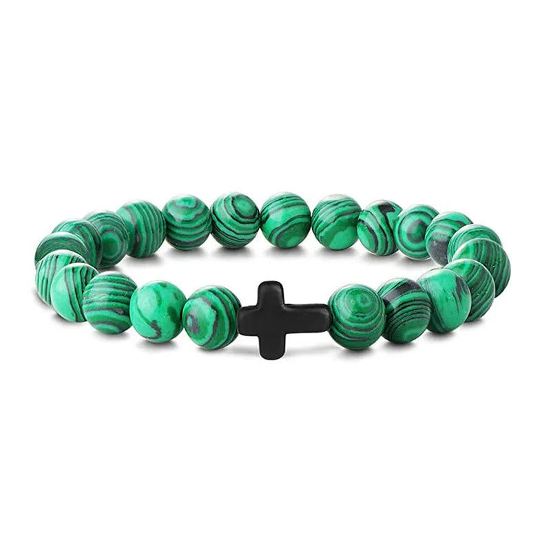 縮圖：Men's Prayer Onyx Meditation Beads Bracelets