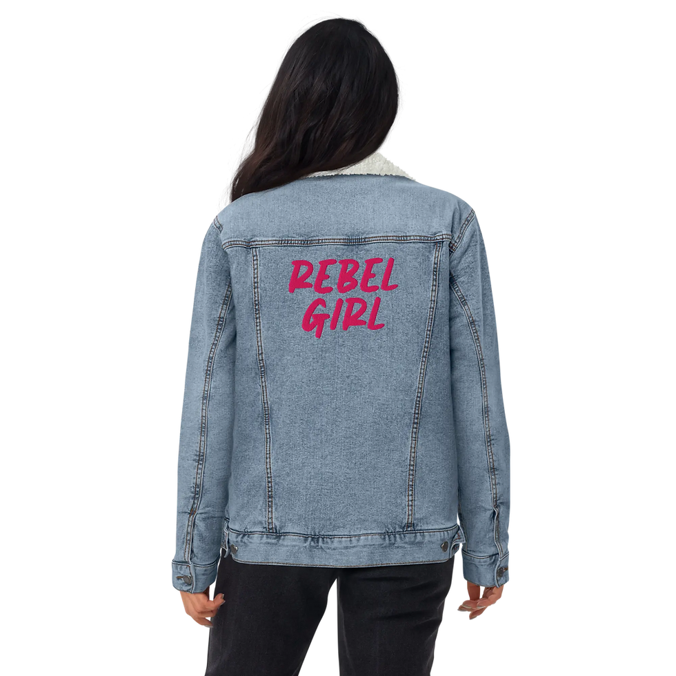 Thumbnail: Denim Sherpa Jacket REBEL GIRL
