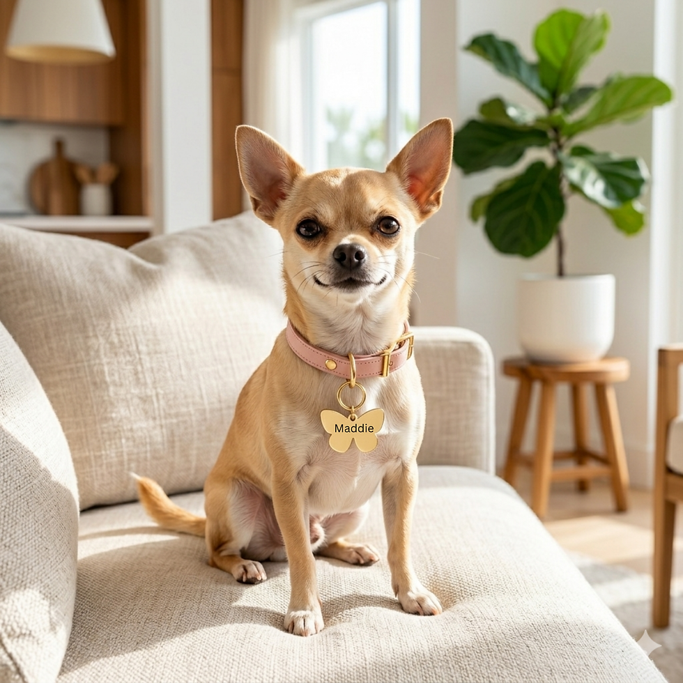 縮圖：The Butterfly | Custom Minimalist Shimmer Pet ID Tag