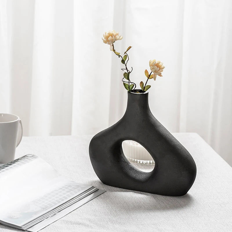 Thumbnail: Matte Ceramic Vase – Nordic Minimalist Flowerpot Decor