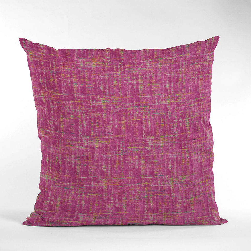 Miniature : Plutus Fuchsia New Planet Cut Velvet Luxury Throw Pillow