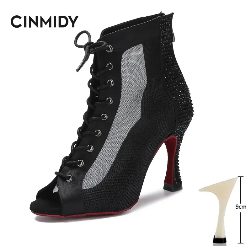 Thumbnail: New Latin Dance Boots Salsa Tango Pole Dance Shoes for Women Sexy Belly Dance