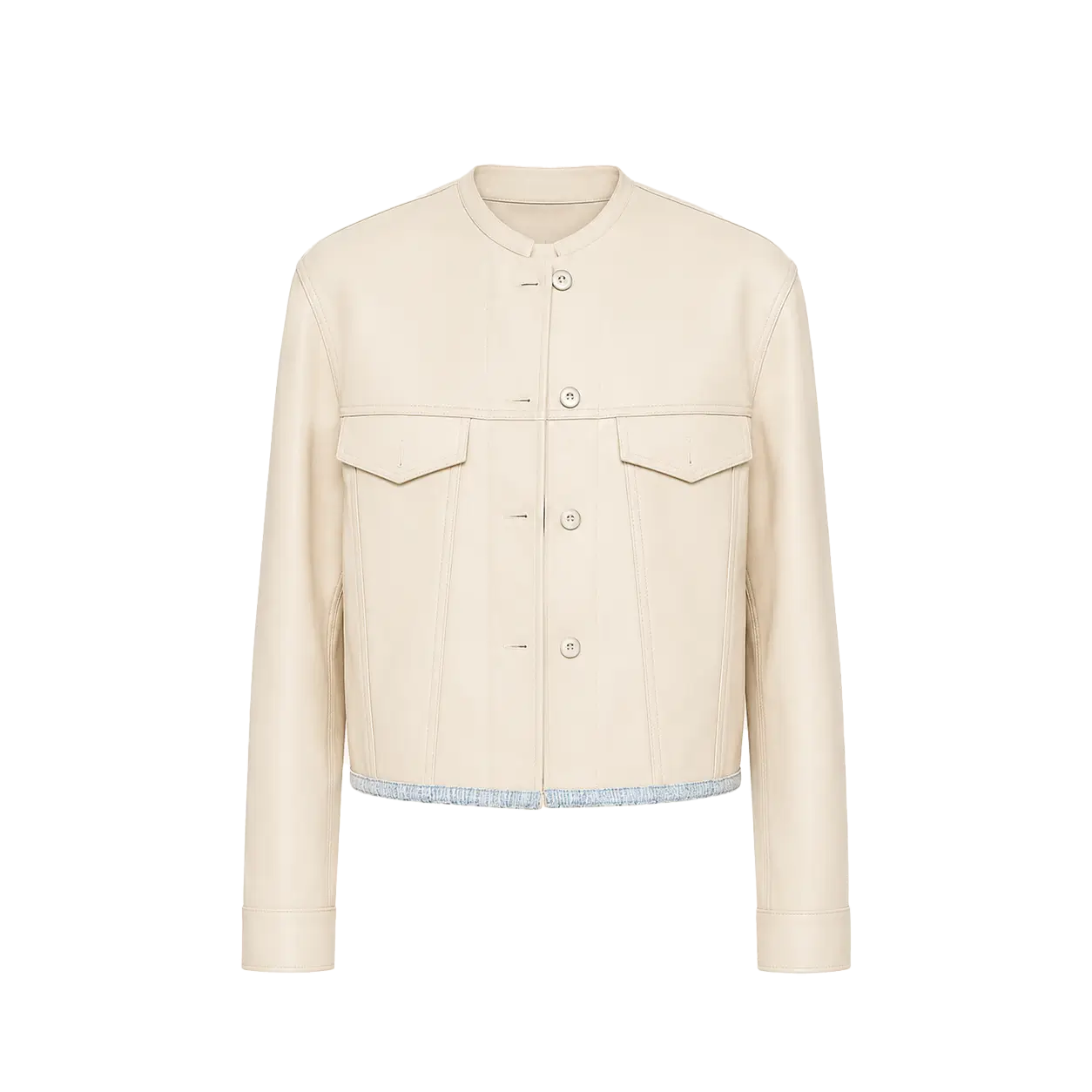 Sunset Escape Cropped Lambskin Leather Jacket