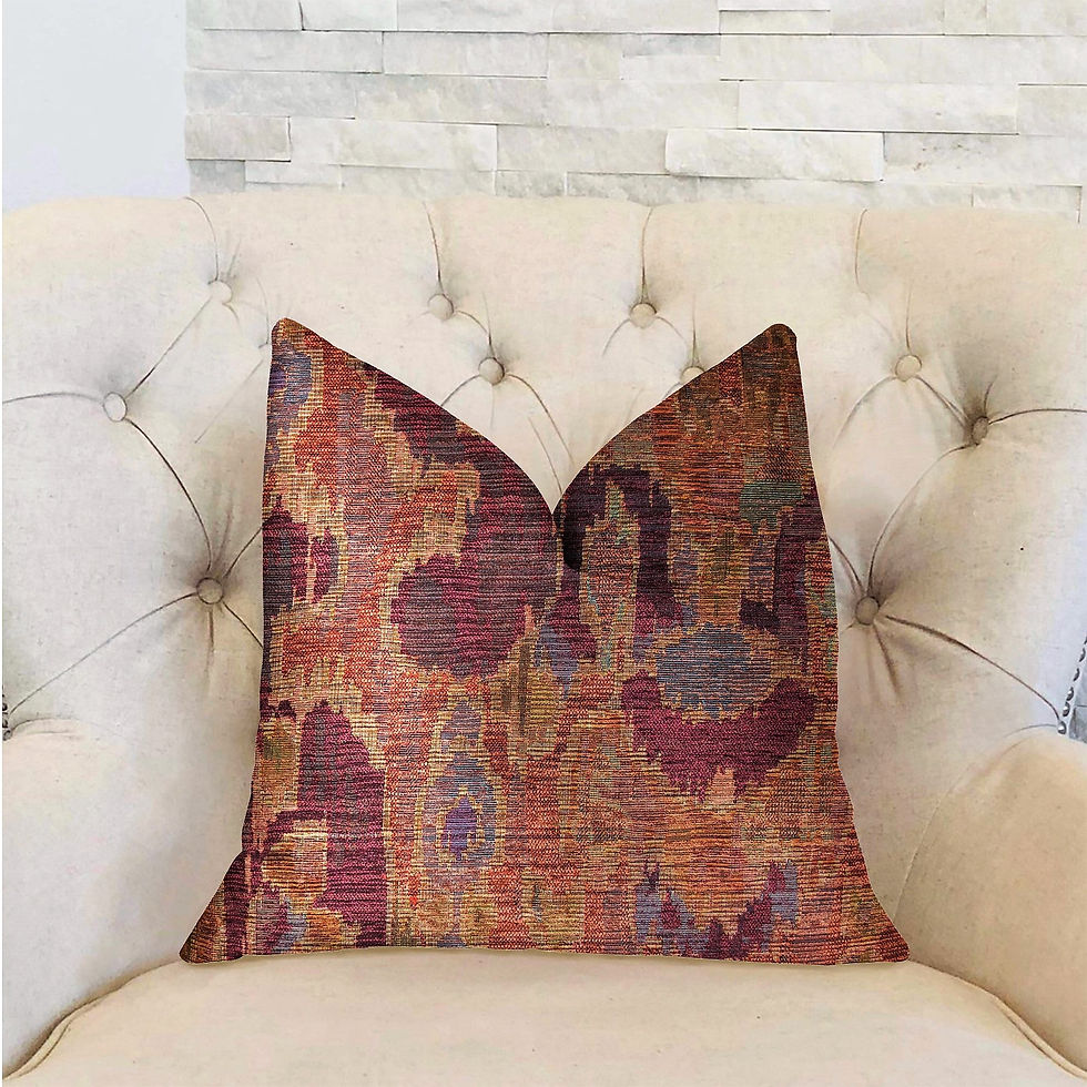 縮圖：Bear Valley Red Luxury Throw Pillow