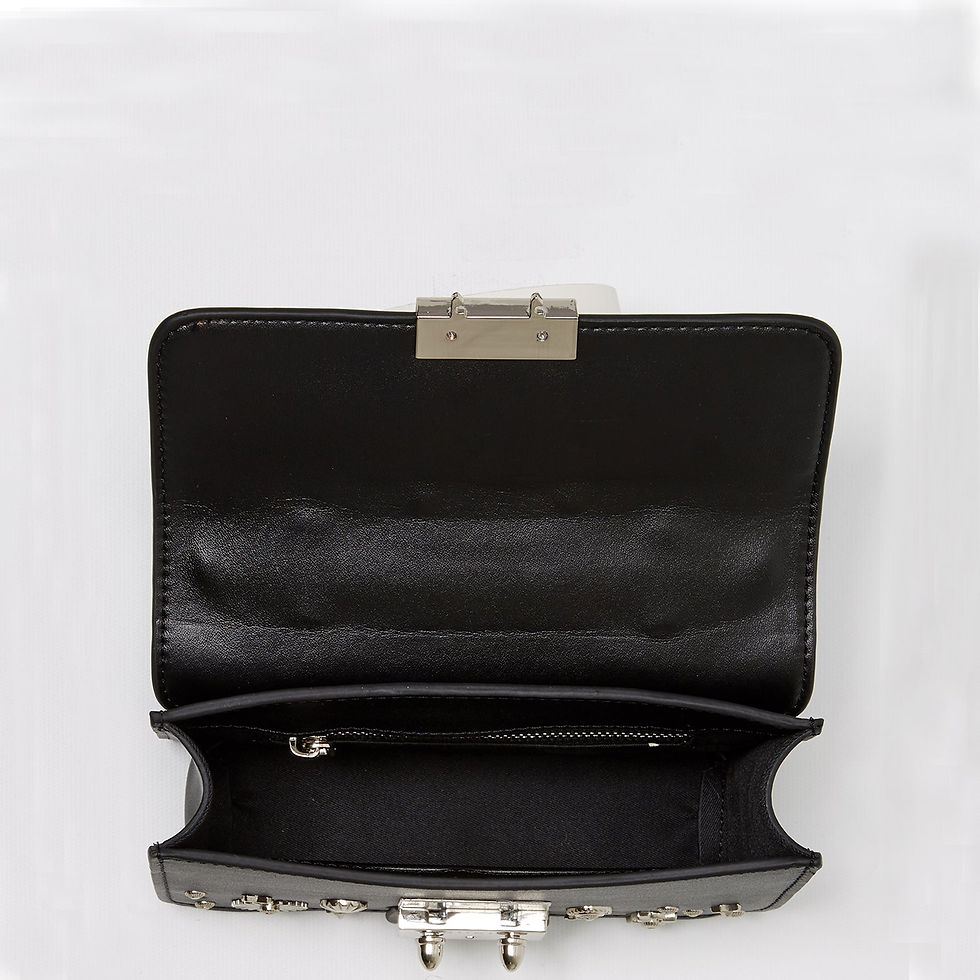 Thumbnail: The Hollywood Studded Leather Crossbody Black