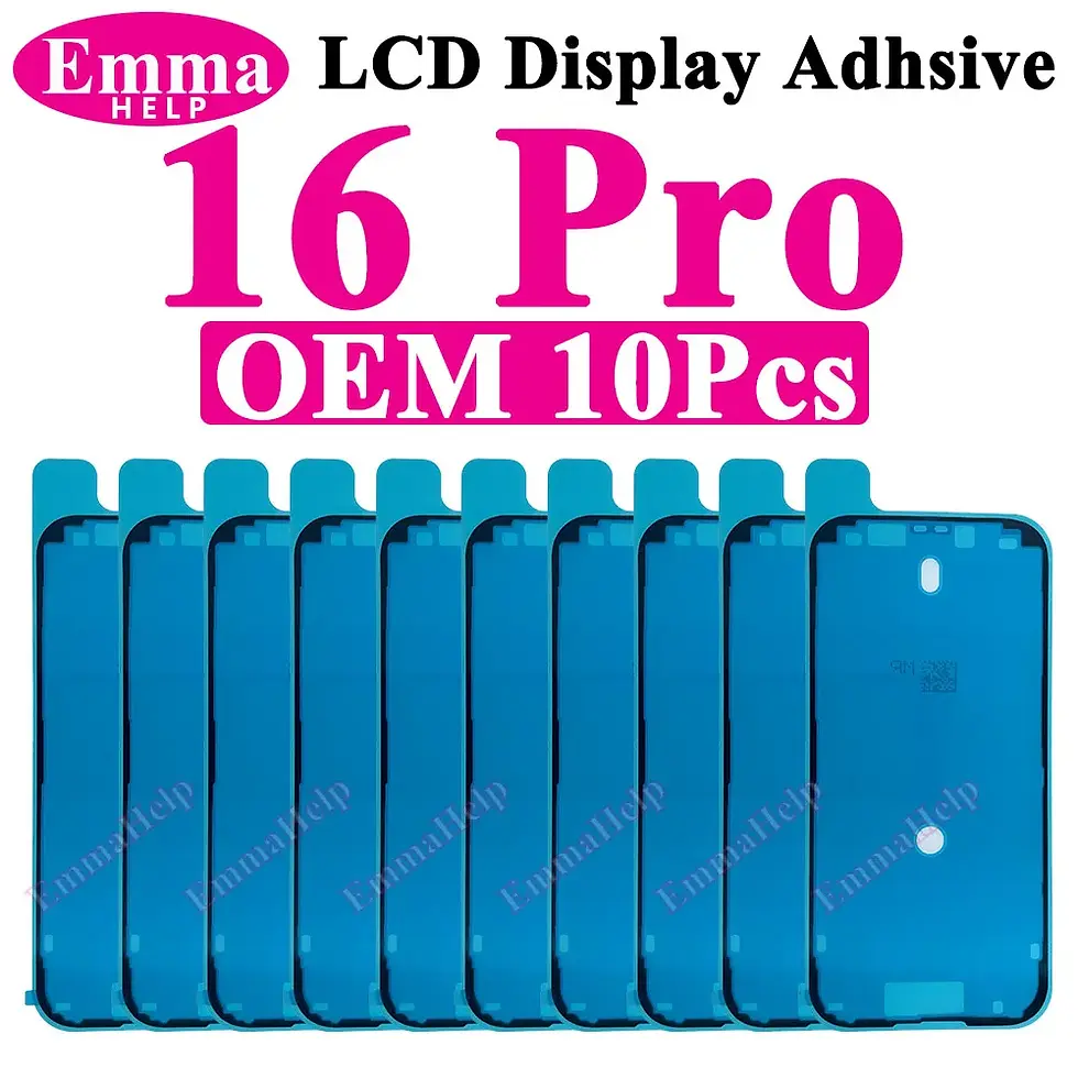 Miniature : 10pcs Waterproof Seal Sticker Back Cover Side for iPhone 16 Plus 15 Pro Max 14