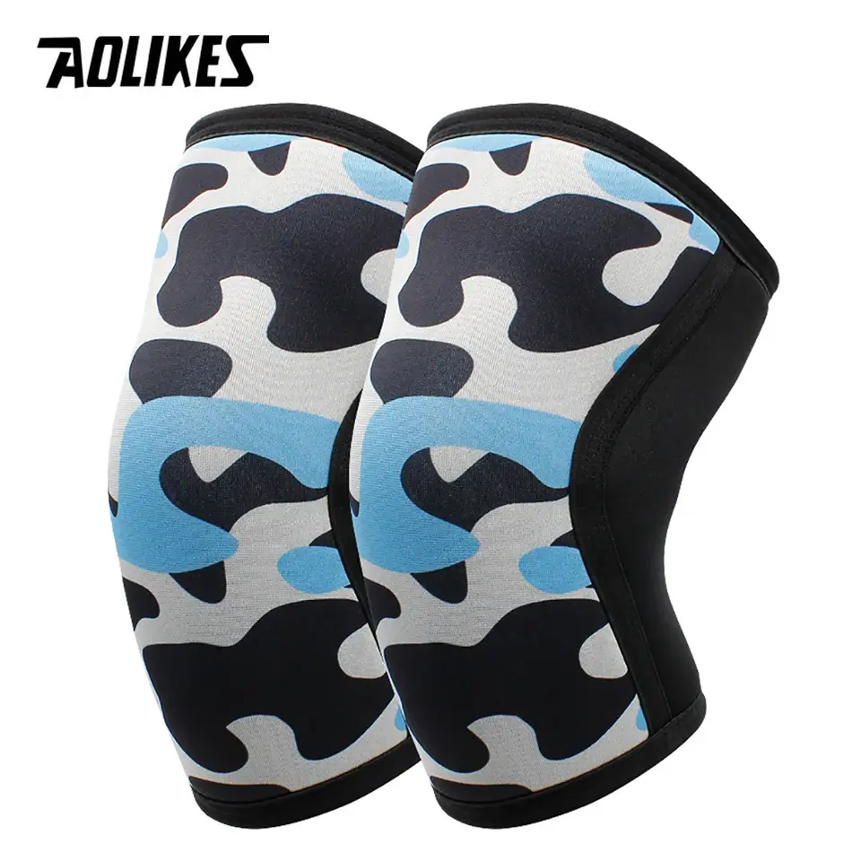 縮圖：AOLIKES Knee Sleeves for Weightlifting & Powerlifting (7mm Pair) for Men & Women