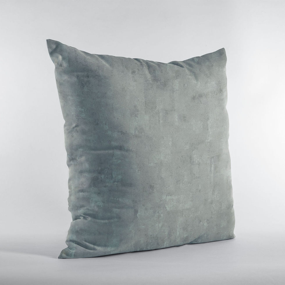 Miniature : Gunmetal Hidden Island Velvet With Foil Printing on Top Luxury Throw Pillow