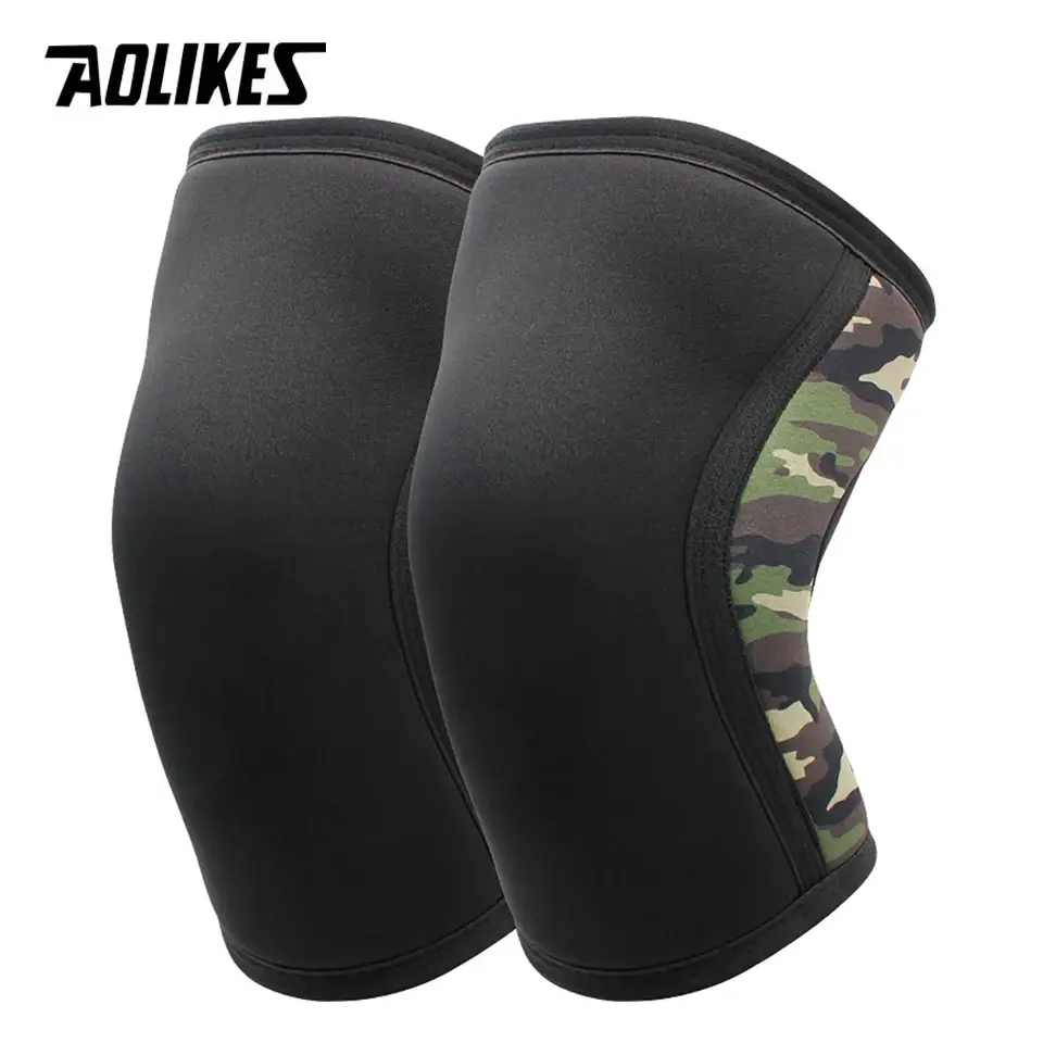 Thumbnail: AOLIKES Knee Sleeves for Weightlifting & Powerlifting (7mm Pair) for Men & Women