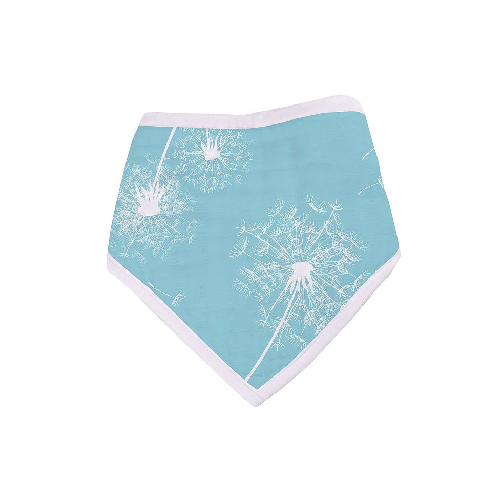 Thumbnail: Dandelions Bamboo Bandana Bib 4PK