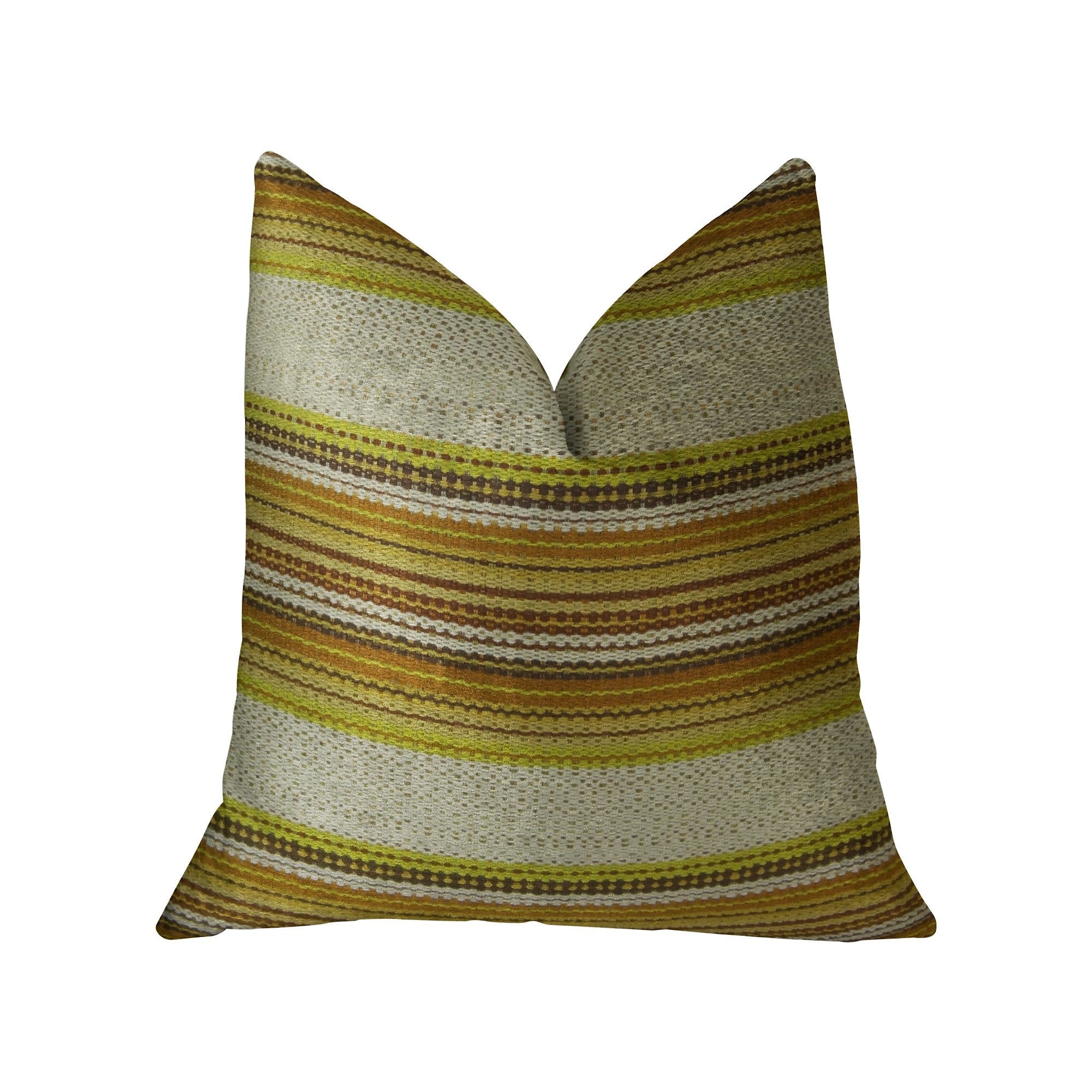 Lexington Park Cream Green and Brown Handmade Luxury Pillow