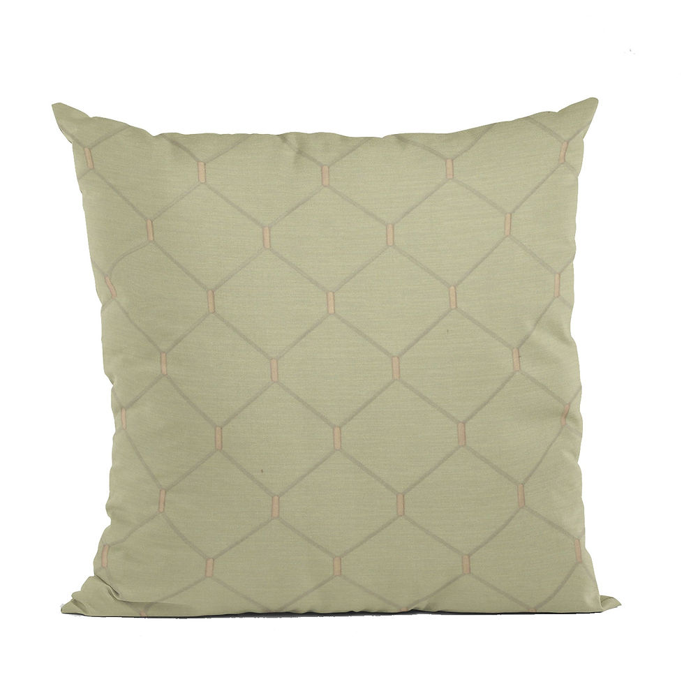Creamy White Kona Embroydery, Some Shine to This Pattern Luxury Throw Pillow