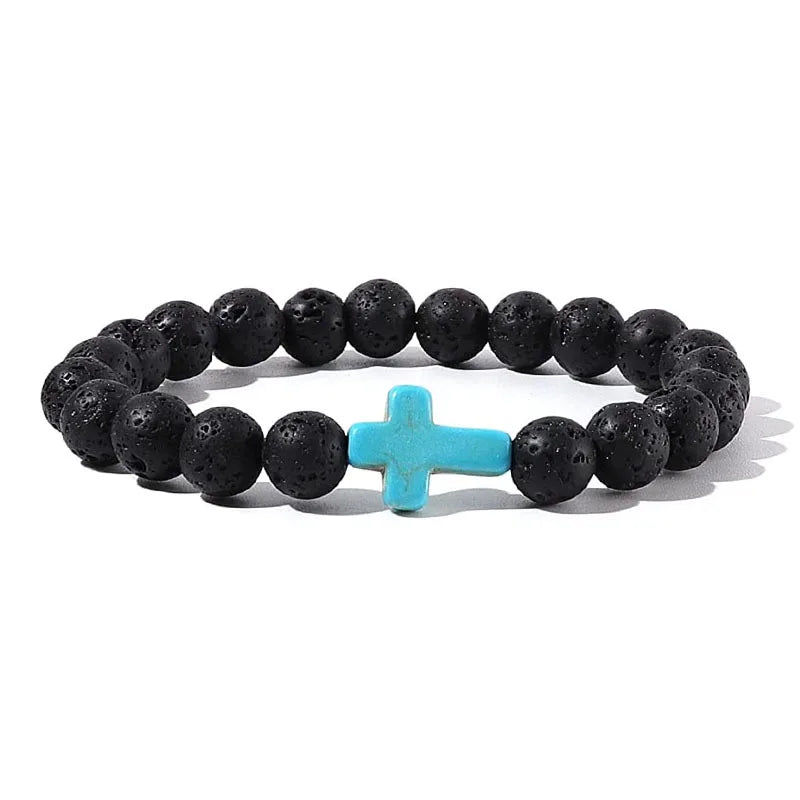 縮圖：Men's Prayer Onyx Meditation Beads Bracelets