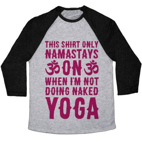 Naked Yoga Unisex Tri-Blend Baseball Tee