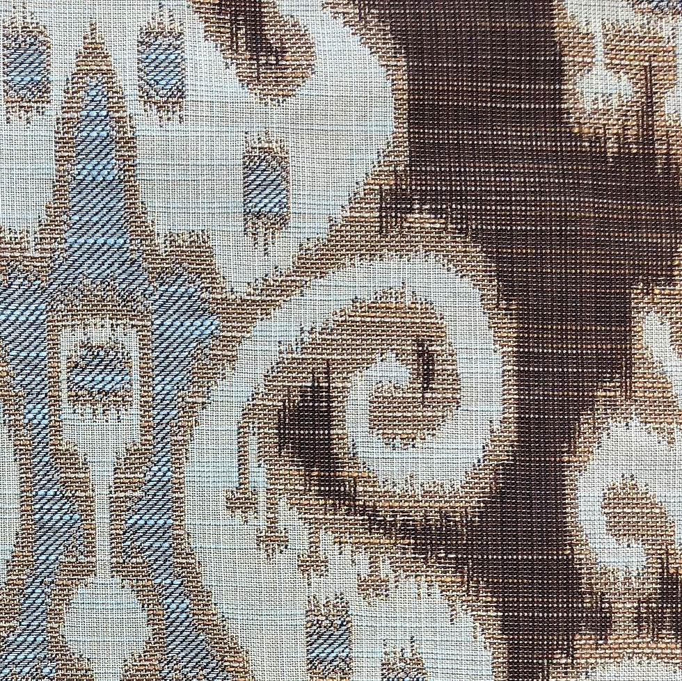 Thumbnail: Paragon Brown, Blue and Beige Luxury Throw Pillow