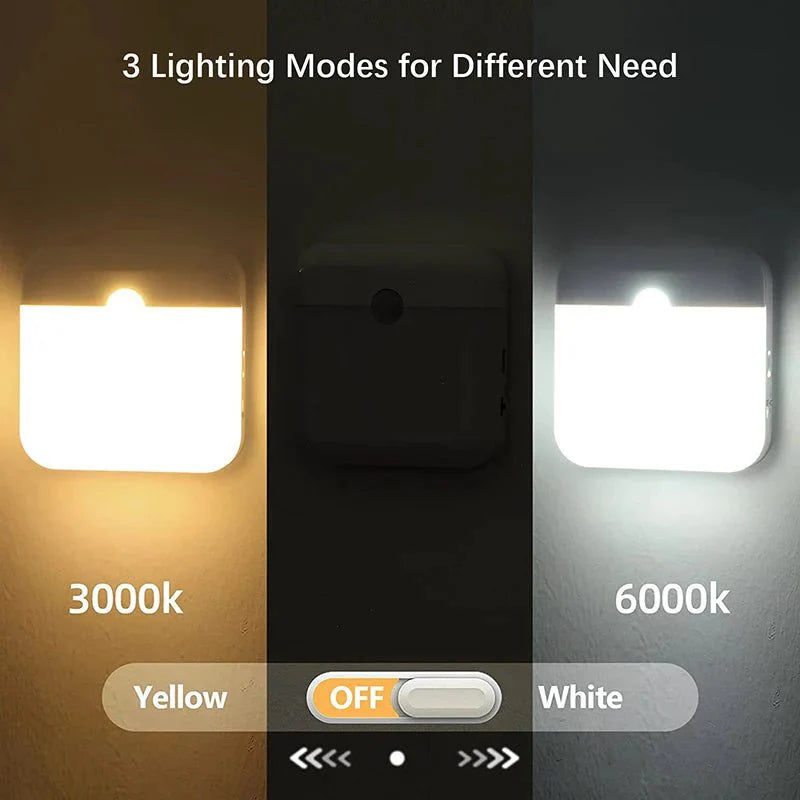 縮圖：Wireless Motion Sensor LED Night Light - USB Rechargeable Wall Lamp