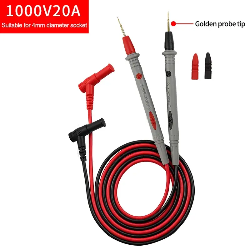 Thumbnail: 1 Pair Universal Probe Test Leads Pin for Digital Multimeter Needle Tip Meter
