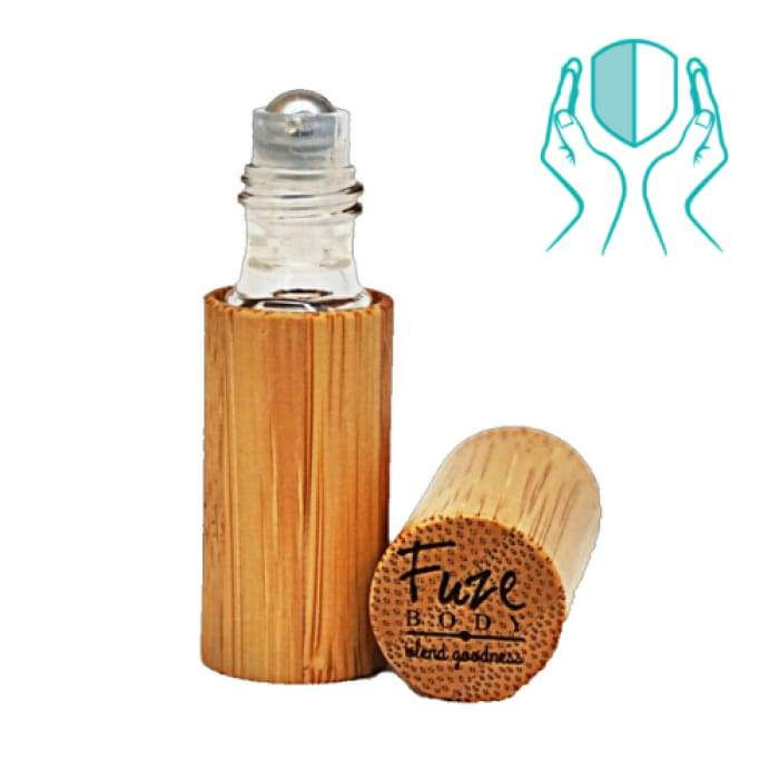 Thumbnail: Protect: Sanitizing Blend 100% Pure Essential Oils and Alcohol - Wood Roll-On