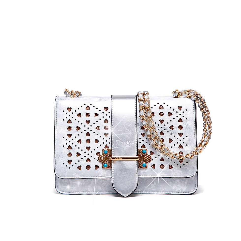Sparkle of Hearts Crossbody Bag With Sparkling Crystal Strap