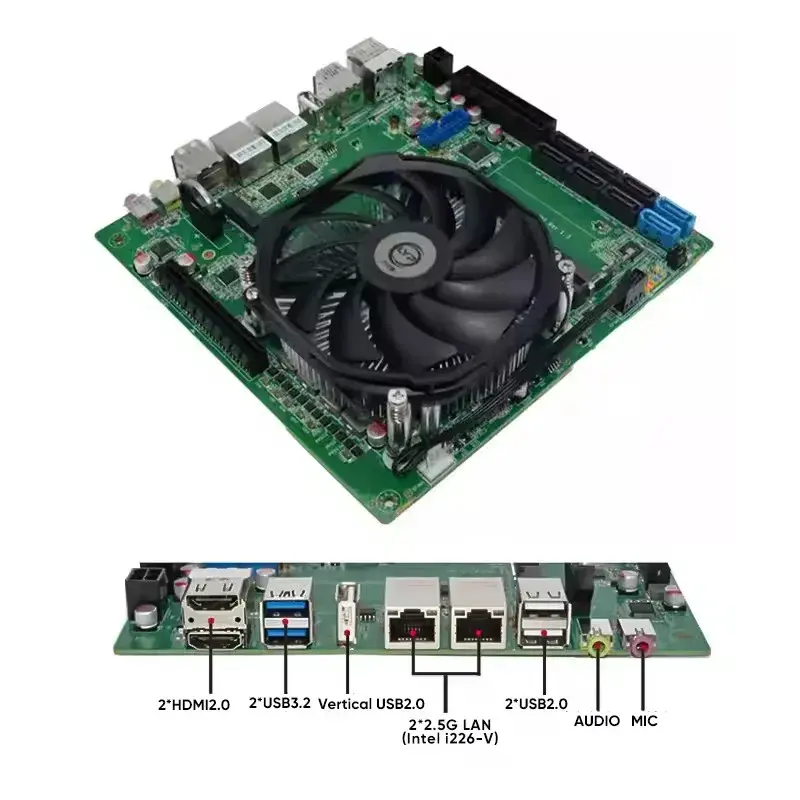 Thumbnail: Topton 11-Bay ITX NAS Motherboard AMD Ryzen 9 5900H HX 7 5825U 5600U 3*NVMe