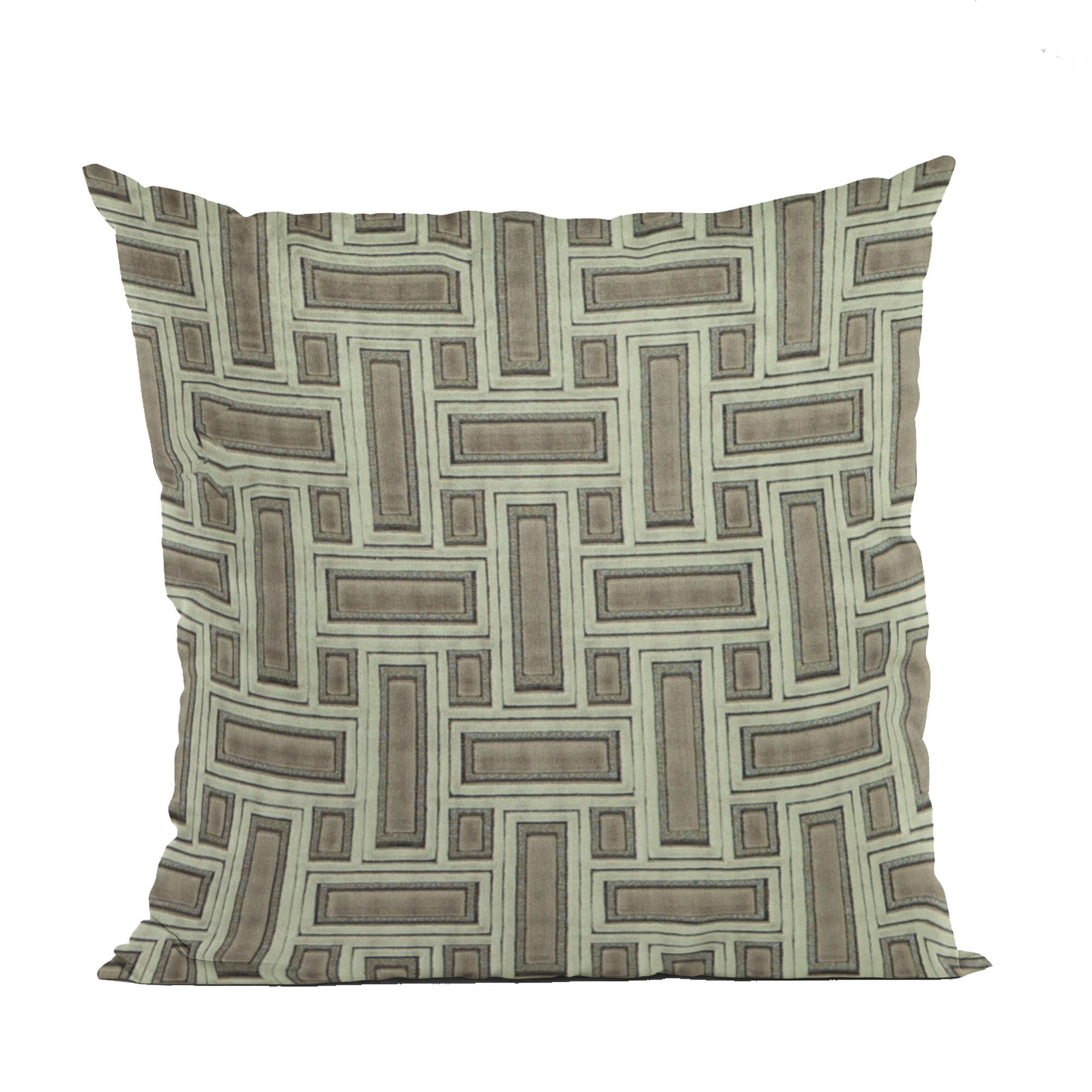 Plutus Truffle Stony Cut Velvet, Some Sparkle to It Luxury Throw Pillow