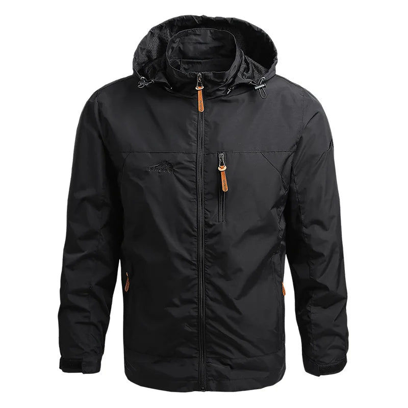 縮圖：Windbreaker Men Tactical Jacket Waterproof Outdoor Hooded Coat Sports Military E