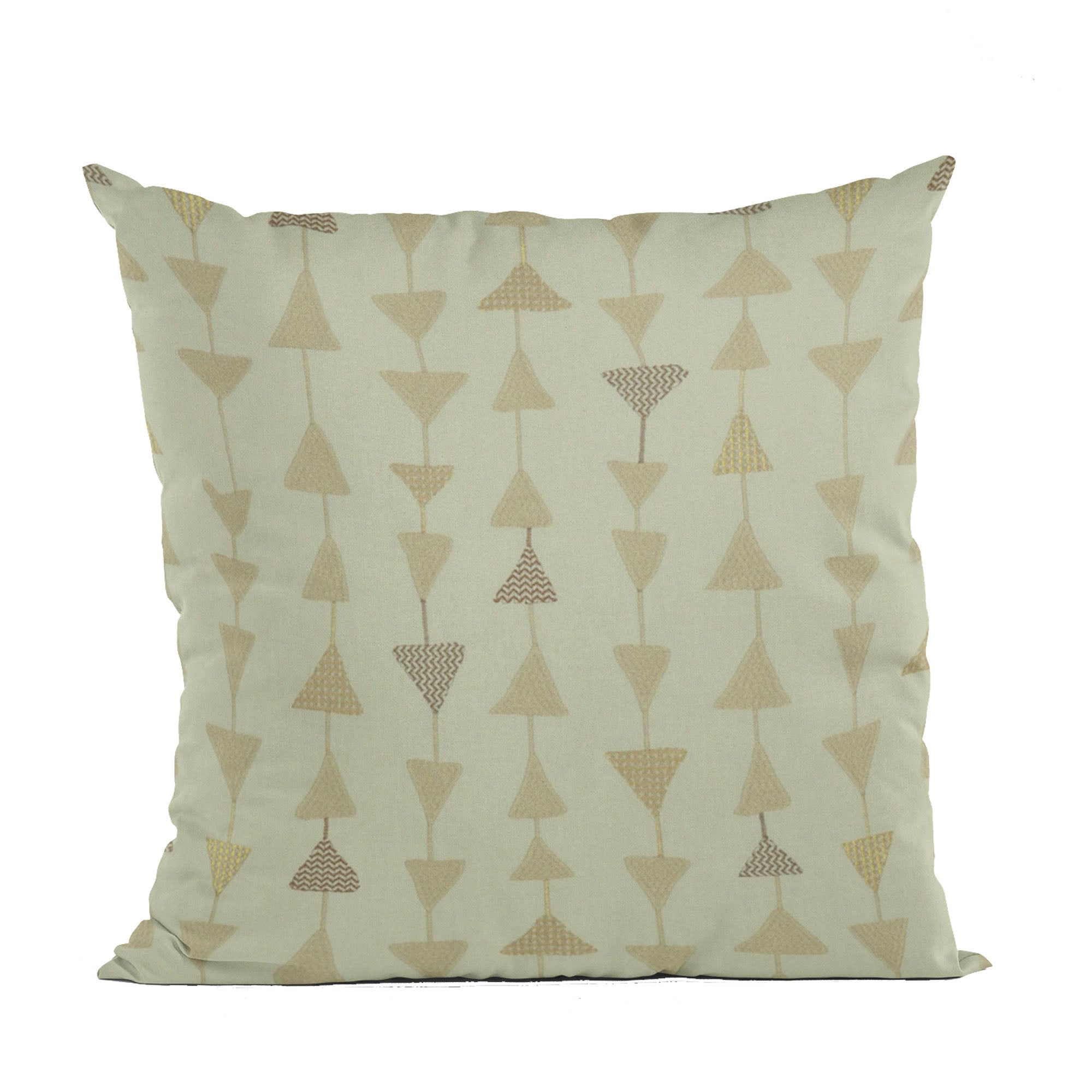 Manti Embroydery, Some of the Triangles Have Metalic Threads Luxury Throw Pillow