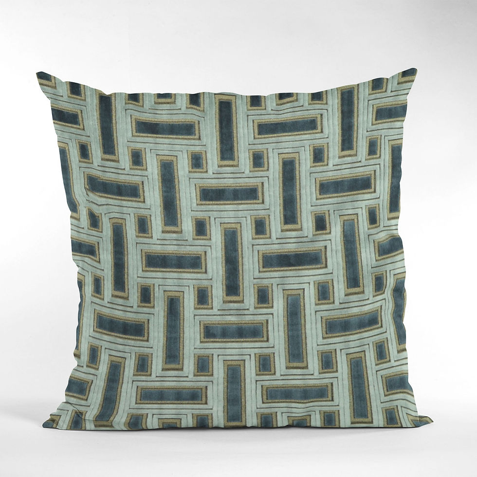 Thumbnail: Plutus Hazy Stony Cut Velvet, Some Sparkle to It Luxury Throw Pillow