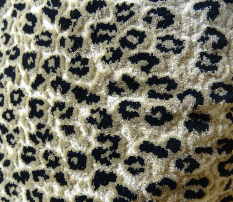 縮圖：Wild Cheetah Taupe and Black Handmade Luxury Pillow