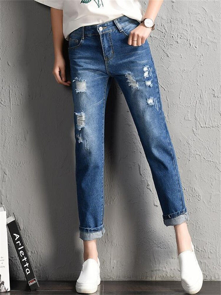 Jeans Casual High Street Denim Pants Sexy Vintage Pencil Calca Jeans