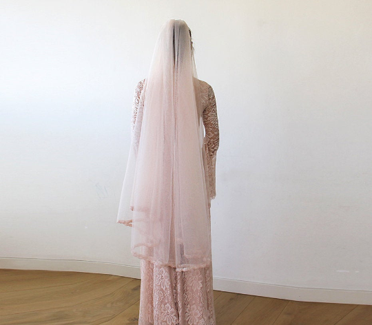 Thumbnail: Light Blue Wedding Veil  #4015