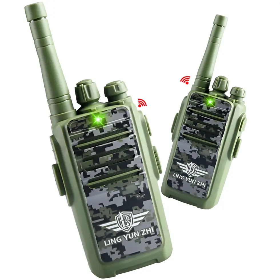 Miniature : 2Pcs Electronic Long Range Walkie Talkie Toys, Intercom Mini Interphone Digital