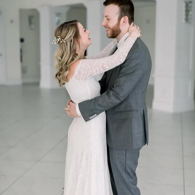 Thumbnail: Ivory Off-The-Shoulder  Train Dress  #1148