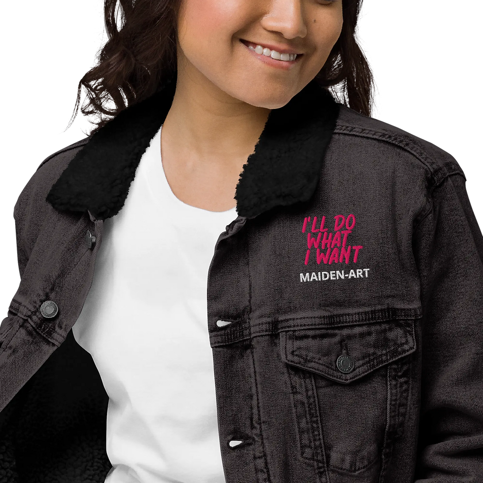 Thumbnail: Denim Sherpa Jacket REBEL GIRL